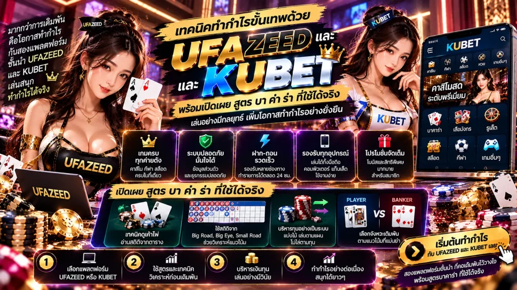 เทคนิคทำกำไรขั้นเทพด้วย UFAZEED และ KUBET พร้อมเปิดเผย สูตร บา ค่า ร่า ที่ใช้ได้จริง